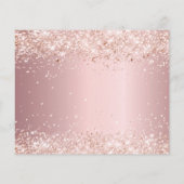 Birthday party blush roze budget behalve datum flyer (Achterkant)