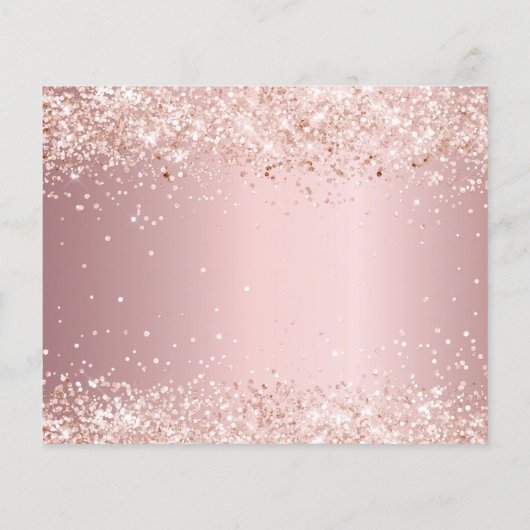 Birthday party blush roze budget behalve datum flyer (Achterkant)