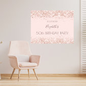 Birthday party blush roze roze roze roodbruine gli poster