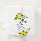 Birthday Party Boho Sunflower Hartelijk dank Bedankjes Labels (In situ)