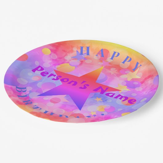 Birthday Party Borden Design HAMbyWG Papieren Bordje (Gekanteld)