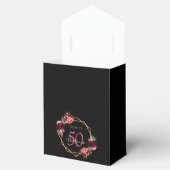 Birthday party Bourgogne geometrische bloemen Bedankdoosjes (Geopend)