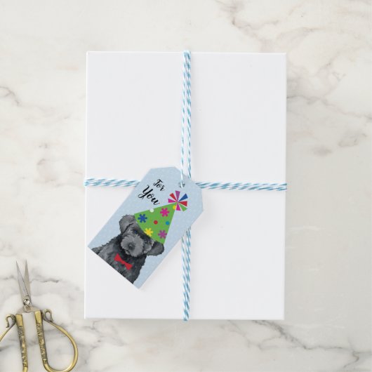 Birthday Party Bouvier des Flandres Gift Labels Cadeaulabel (Met Touw)