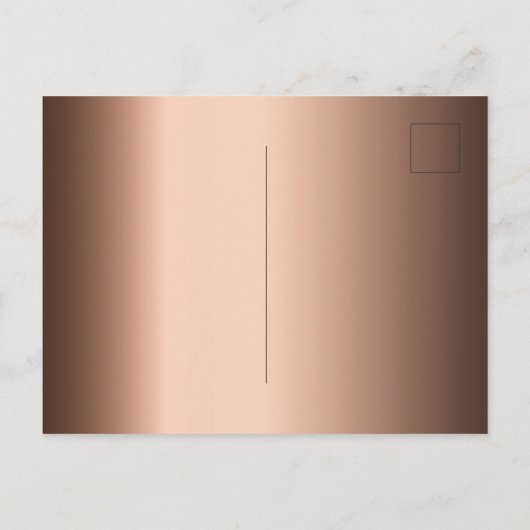 Birthday Party bronze bruin zwarte uitnodiging (Achterkant)