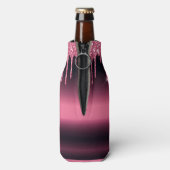 Birthday party burgundy roze glitter 21 glam flesjeskoeler (Fles Achterkant)