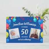 Birthday Party by Mail Verzend een Kaart Foto Coll (Staand voorkant)