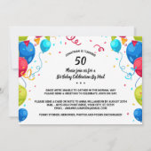 Birthday Party by Mail Verzend een Kaart Foto Coll (Achterkant)