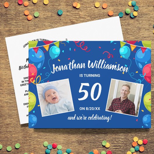 Birthday Party by Mail Verzend een Kaart Foto Coll