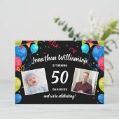 Birthday Party by Mail Verzend Kaartfotocollage Kaart (Staand voorkant)