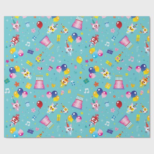 Birthday Party Cadeaupapier (Vlak)