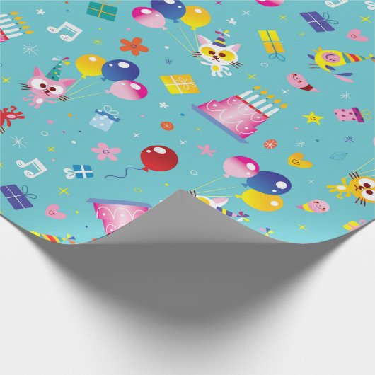 Birthday Party Cadeaupapier (Hoek)