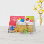 Birthday Party Cakes Kaart (Gele Bloem)