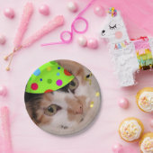 Birthday Party Calico Cat Papieren Bordje (Feest)