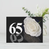 Birthday party call 65 jaar oud kaart (Staand voorkant)