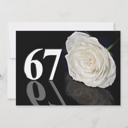 Birthday party call 67-jarige kaart (Voorkant)