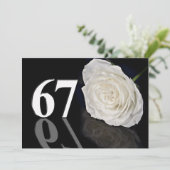 Birthday party call 67-jarige kaart (Staand voorkant)