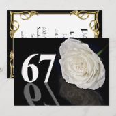 Birthday party call 67-jarige kaart (Voorkant / Achterkant)