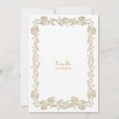 Birthday party call Art Deco, Woman, witte gol Kaart (Achterkant)