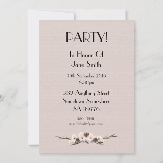 Birthday party Calls75 old Kaart (Achterkant)