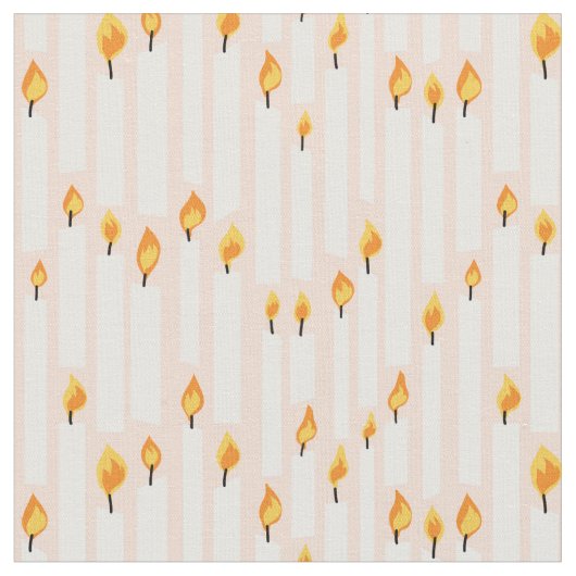 Birthday party candles peach stof (Close Up)