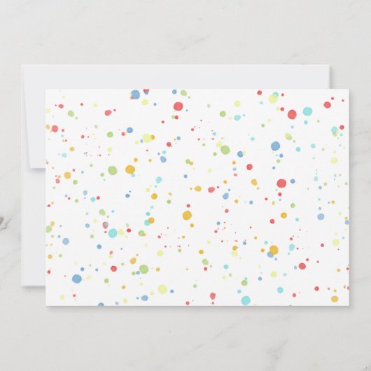 Birthday Party Celebration Cute Balloons Confetti Kaart (Achterkant)