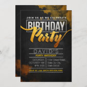 Birthday Party Celebration Kaart (Voorkant / Achterkant)