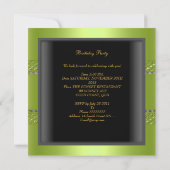 Birthday Party Chartreuse Black Diamond Kaart (Achterkant)