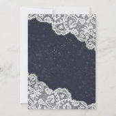 Birthday Party Chic Lace Sunflower String Lights Kaart (Achterkant)