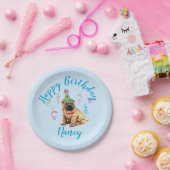 Birthday Party Chinese Shar-Pei Papieren Bordje (Feest)