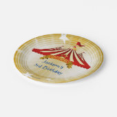 Birthday Party Circus Tent Papieren Bordje (Gekanteld)