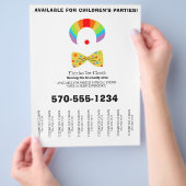 Birthday Party Clown Tear Off Strips Flyer (Hand)