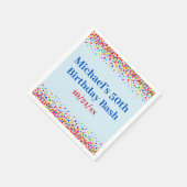 Birthday Party Cool Blue Fun Colorful Confetti Servet (Hoek)
