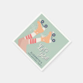 Birthday Party Cool Roller Skating Servet (Hoek)