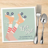 Birthday Party Cool Roller Skating Servet