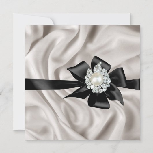 Birthday Party Cream Black Pearl Kaart (Achterkant)