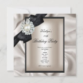 Birthday Party Cream Black Pearl Kaart (Voorkant)