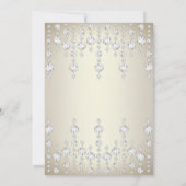 Birthday Party Crystal Silver Sepia Diamond Kaart (Achterkant)