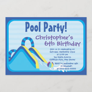 Birthday party Cute Boys Pool Kaart
