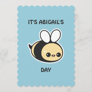 Birthday party Cute Bumble Bee Kaart