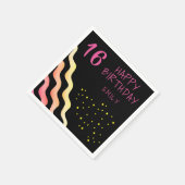 Birthday Party Cute Girly Wave Star Servet (Hoek)