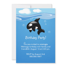 Birthday Party Cute Orca Whale