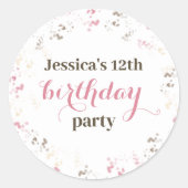 Birthday Party Cute Whimsical Neapolitan Sprinkles Ronde Sticker (Voorkant)