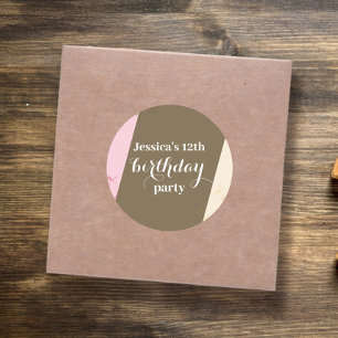 Birthday Party Cute Whimsical Neapolitan Sprinkles Ronde Sticker