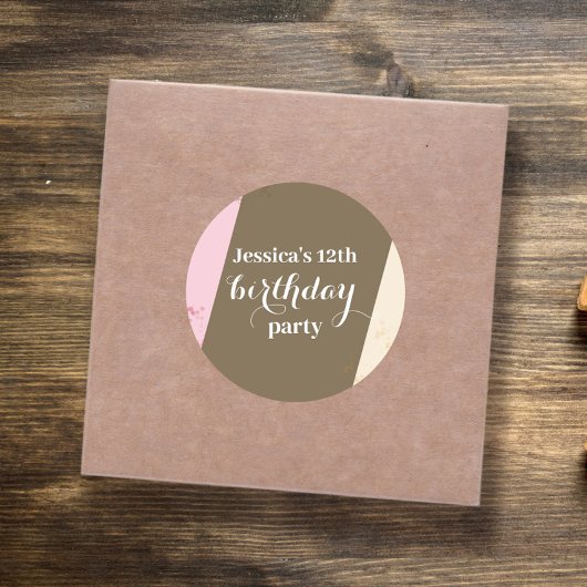 Birthday Party Cute Whimsical Neapolitan Sprinkles Ronde Sticker