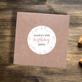 Birthday Party Cute Whimsical Neapolitan Sprinkles Ronde Sticker