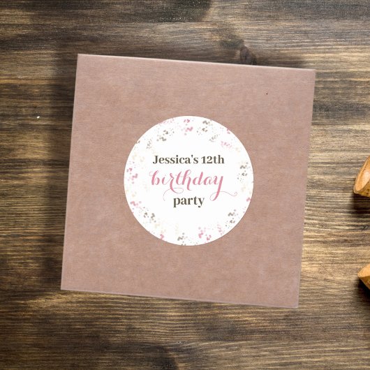 Birthday Party Cute Whimsical Neapolitan Sprinkles Ronde Sticker