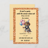 Birthday Party Dachshund Kaart (Voorkant / Achterkant)