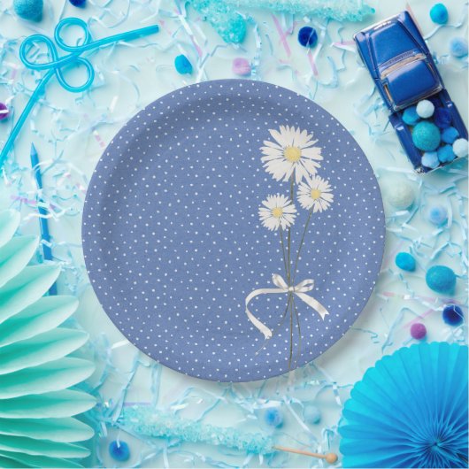 Birthday party daisy bouquet en stippen paper bord (Feest)