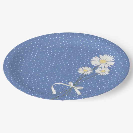 Birthday party daisy bouquet en stippen paper bord (Gekanteld)