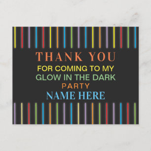Birthday Party Dank je gloed in de donkere kaarten